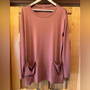 Rust Long Sleeve Tunic with Pockets